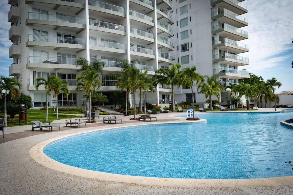 M3 Lujoso Y Comodo Departamento Con Playa 2 Piscinas Cancha De Tenis Jacuzzi Seguridad 24 Horas Manta Luaran gambar